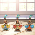 Hand made Table decor of three Rajasthani village musicians