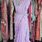 Lavender Frills Saree