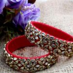 10 pairs of Silk thread Kundan bangles